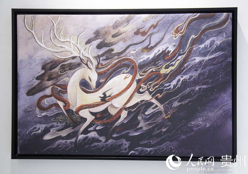 現(xiàn)場展出的部分作品。人民網(wǎng) 龍章榆攝