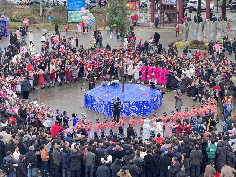 跳花展演現(xiàn)場大家載歌載舞。圖片由安順經(jīng)開區(qū)融媒體中心提供.jpg