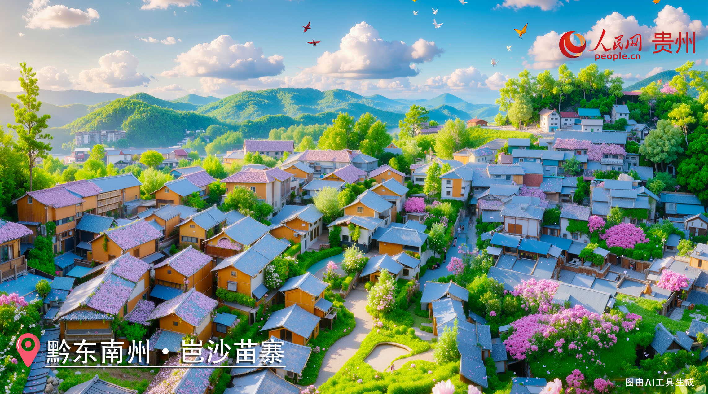 岜沙苗寨。